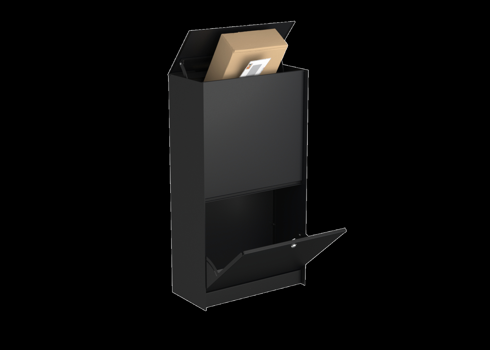 ONZO Dropbox Medium Frontdoor FRONT open BLK